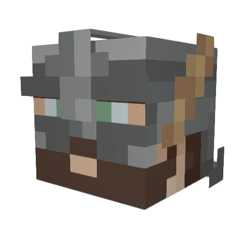Lucatonix Minecraft avatar head, 3D render