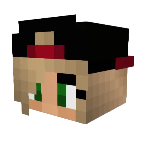 Lucazisthebest Minecraft avatar head, 3D render