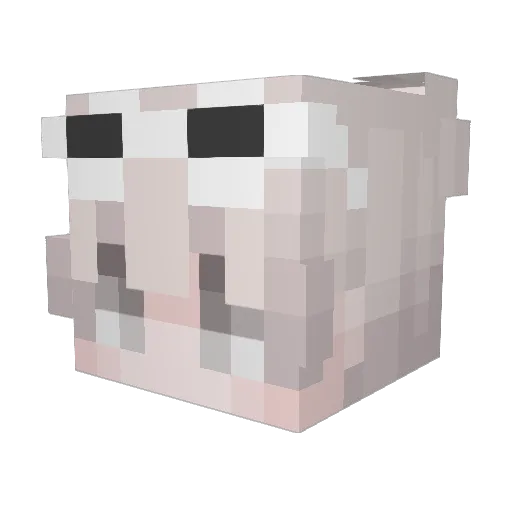 Lucazk Minecraft avatar head, 3D render
