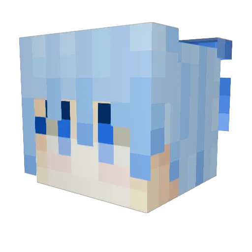 LuccaTFAA Minecraft avatar head, 3D render