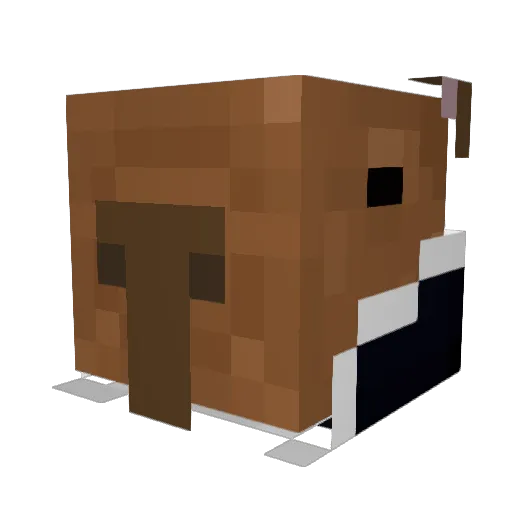 LuccaZidanne Minecraft avatar head, 3D render