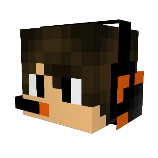 Lucca_10 Minecraft avatar head, 3D render