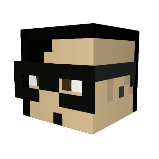 Lucca_TheKiller Minecraft avatar head, 3D render