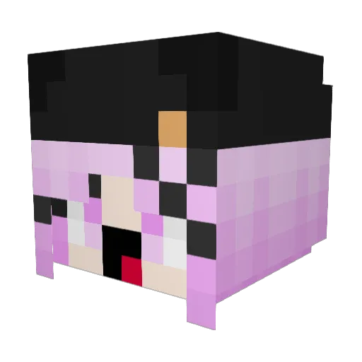 Lucclfix Minecraft avatar head, 3D render
