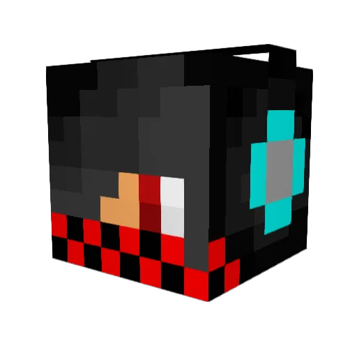 Luccud_ Minecraft avatar head, 3D render