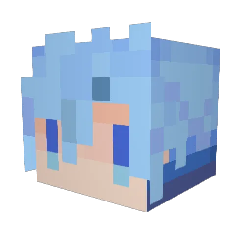 Luce1192 Minecraft avatar head, 3D render