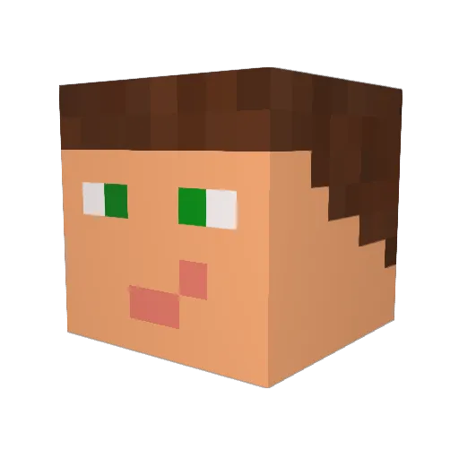 LuceXC Minecraft avatar head, 3D render