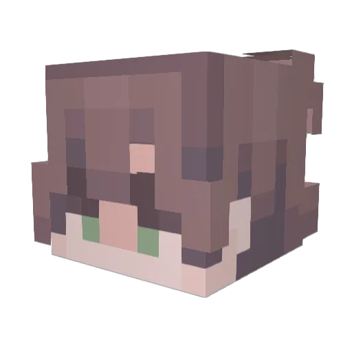 Luceibs Minecraft avatar head, 3D render