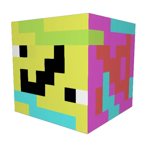 Lucelot5 Minecraft avatar head, 3D render