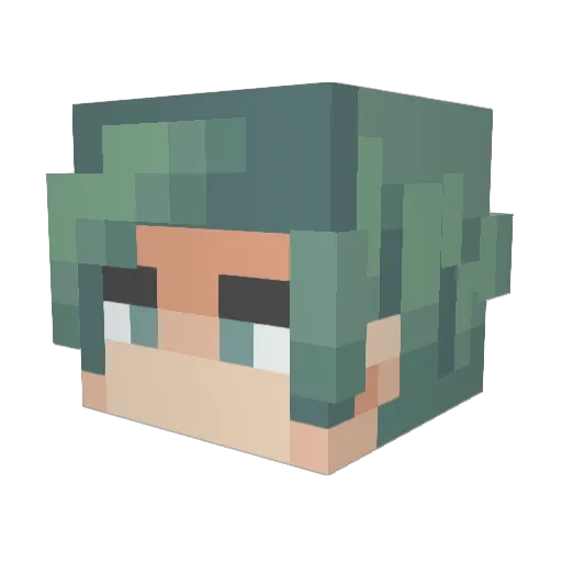 Lucent___0 Minecraft avatar head, 3D render