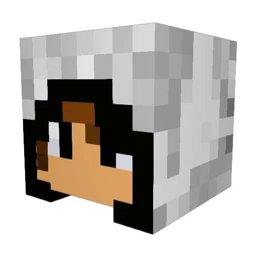 Lucerius Minecraft avatar head, 3D render