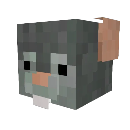 Lucertoloide Minecraft avatar head, 3D render