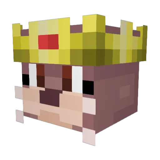 Lucestro Minecraft avatar head, 3D render