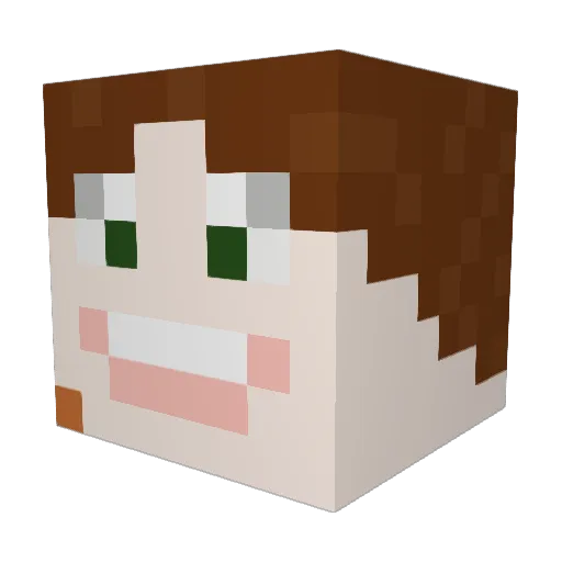 LuchOs__ Minecraft avatar head, 3D render