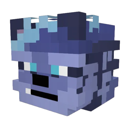 Luchalitten Minecraft avatar head, 3D render