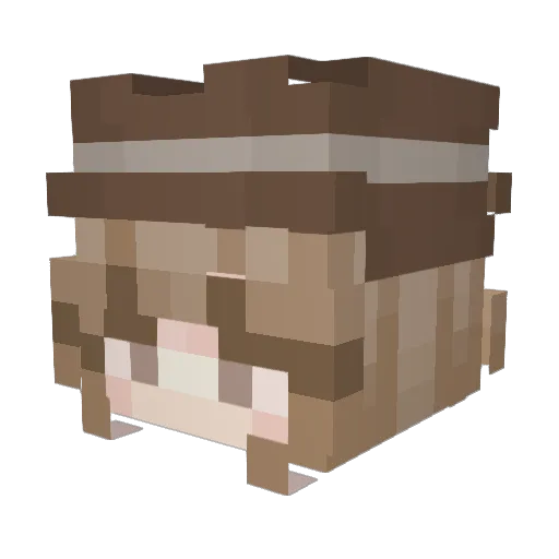 LuchiPlays Minecraft avatar head, 3D render