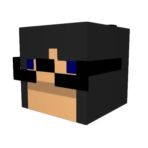Luchious_K Minecraft avatar head, 3D render