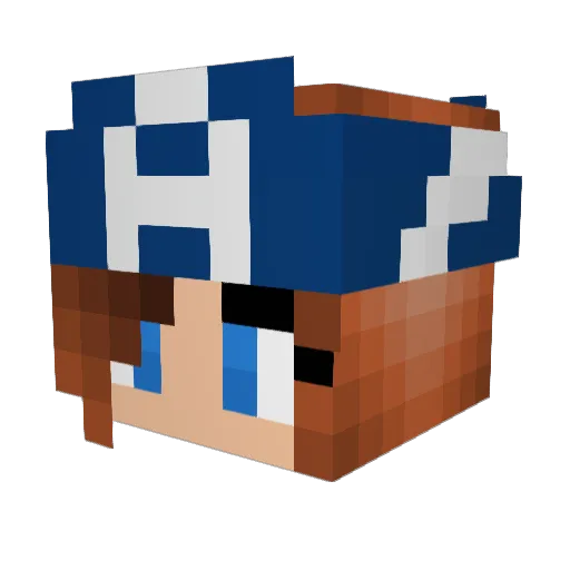 LuchisGF Minecraft avatar head, 3D render