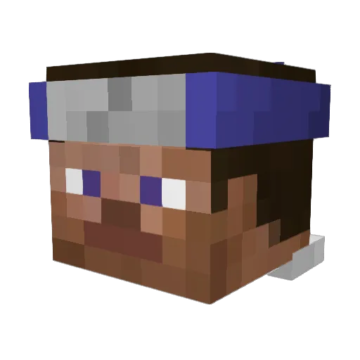Luchito132 Minecraft avatar head, 3D render