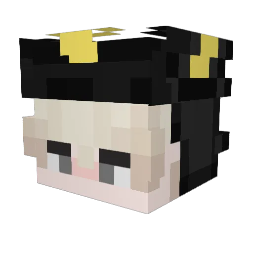 Luchoasd Minecraft avatar head, 3D render