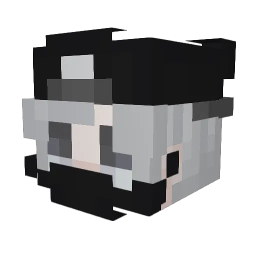 Luchojenso Minecraft avatar head, 3D render