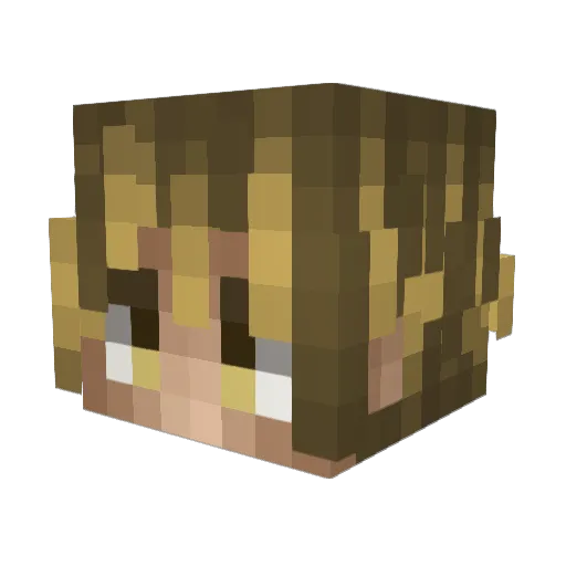Luchoxt Minecraft avatar head, 3D render