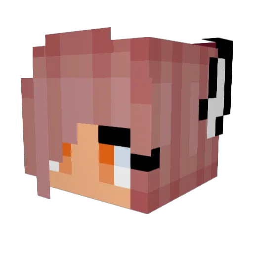 LuchsyV2 Minecraft avatar head, 3D render