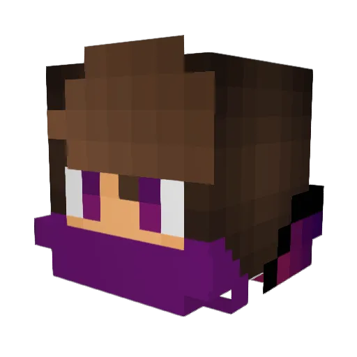 Luchzkk Minecraft avatar head, 3D render