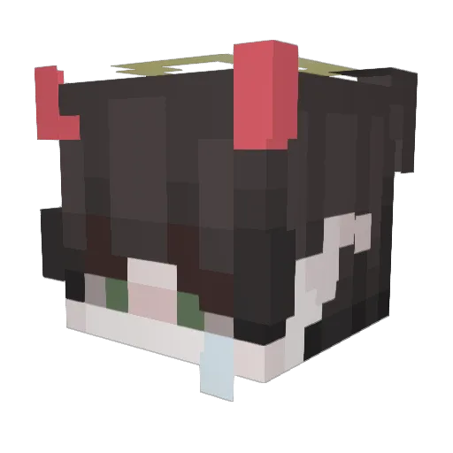 Luci637 Minecraft avatar head, 3D render