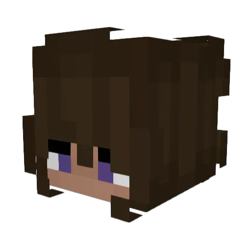 LuciLK Minecraft avatar head, 3D render