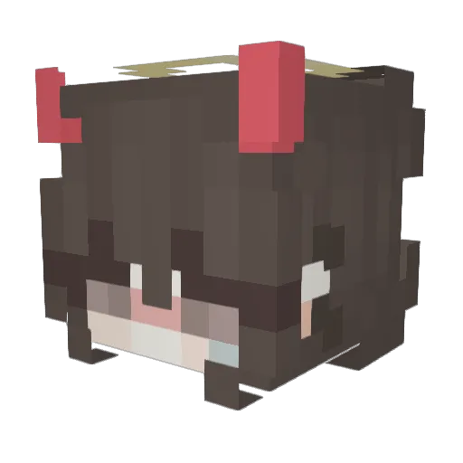 Luci_Bezier Minecraft avatar head, 3D render