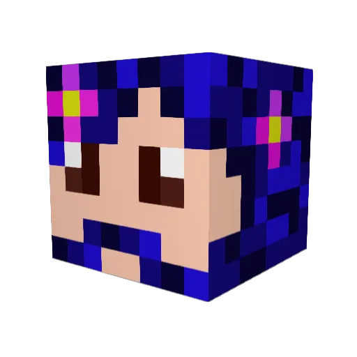 Luci_Eva Minecraft avatar head, 3D render