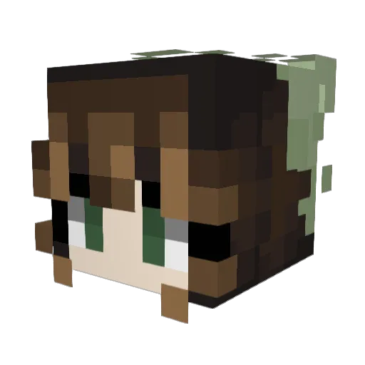 Luci_f3r_ Minecraft avatar head, 3D render