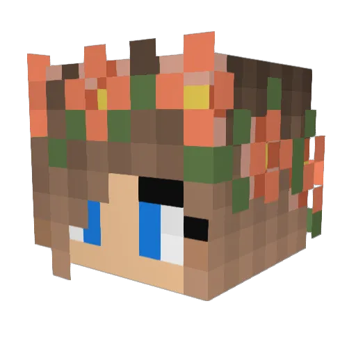 LuciaGaming Minecraft avatar head, 3D render
