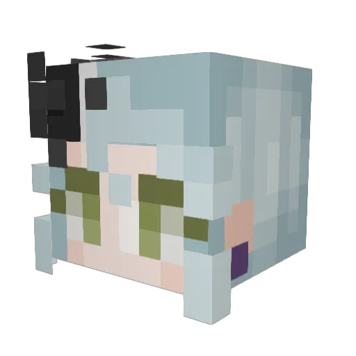 LuciaHunter Minecraft avatar head, 3D render