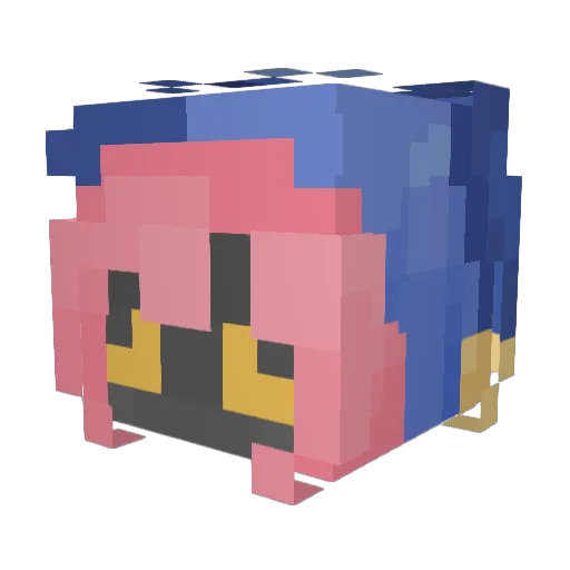 LuciaIsTired Minecraft avatar head, 3D render
