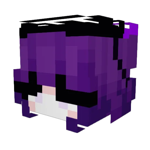 LuciaLovesN Minecraft avatar head, 3D render