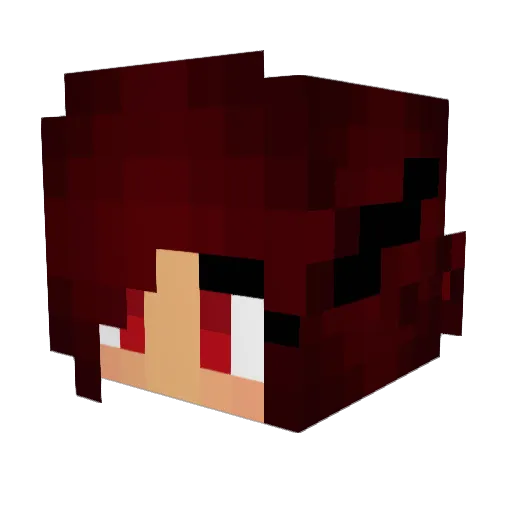 LuciaParra Minecraft avatar head, 3D render