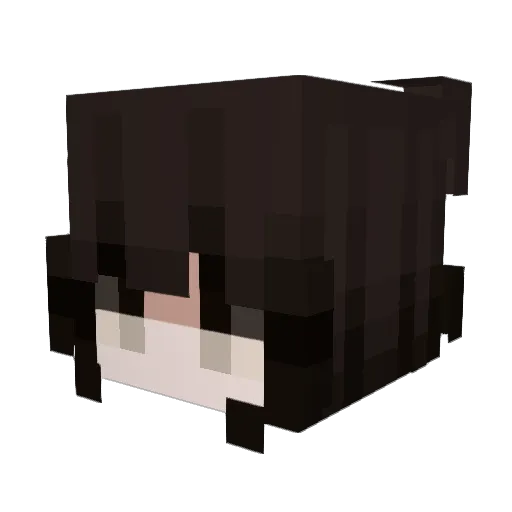 LuciaPlays Minecraft avatar head, 3D render