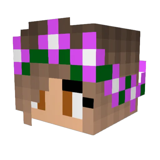 Lucia_05 Minecraft avatar head, 3D render