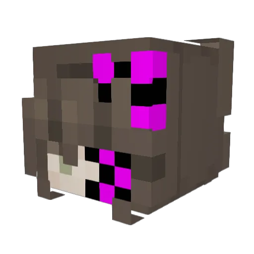 Lucia_Ai Minecraft avatar head, 3D render