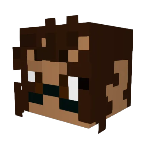Lucia_CS Minecraft avatar head, 3D render