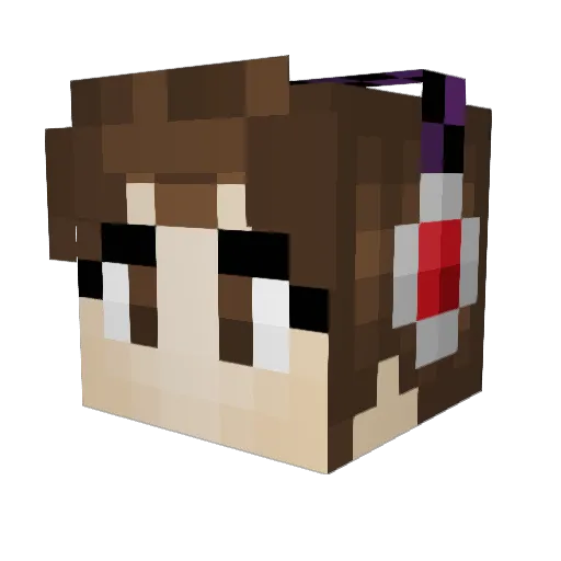 Lucia_Tortuga Minecraft avatar head, 3D render