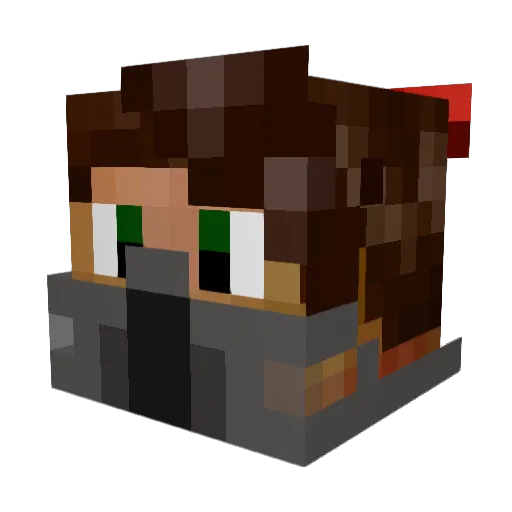 Lucia_Violet Minecraft avatar head, 3D render