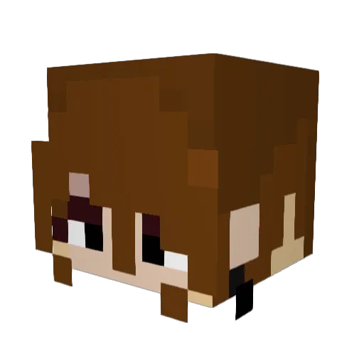 Lucia_cupi Minecraft avatar head, 3D render