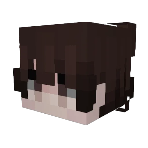 LucianWang Minecraft avatar head, 3D render