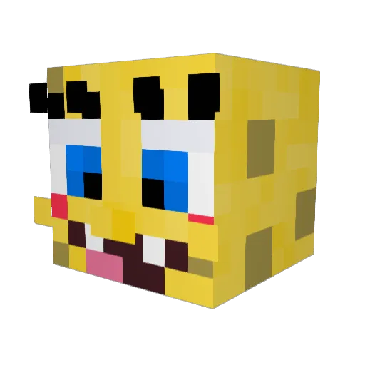 LucianaZ Minecraft avatar head, 3D render