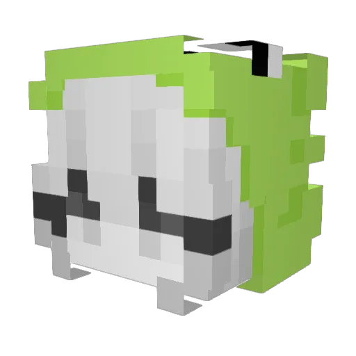 Lucianaaaaaa Minecraft avatar head, 3D render