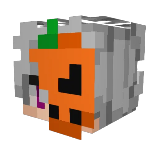 Lucianomac Minecraft avatar head, 3D render