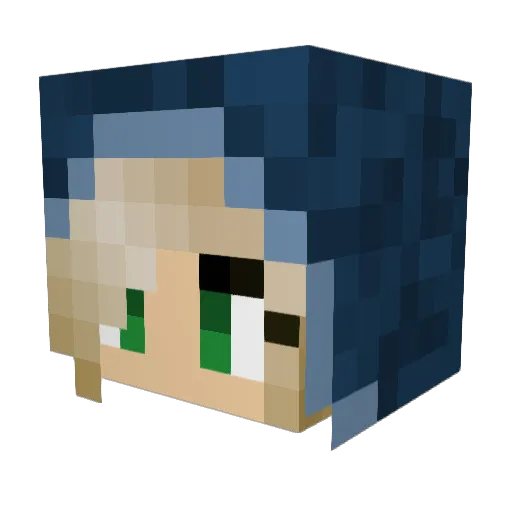 LucidBlondie Minecraft avatar head, 3D render